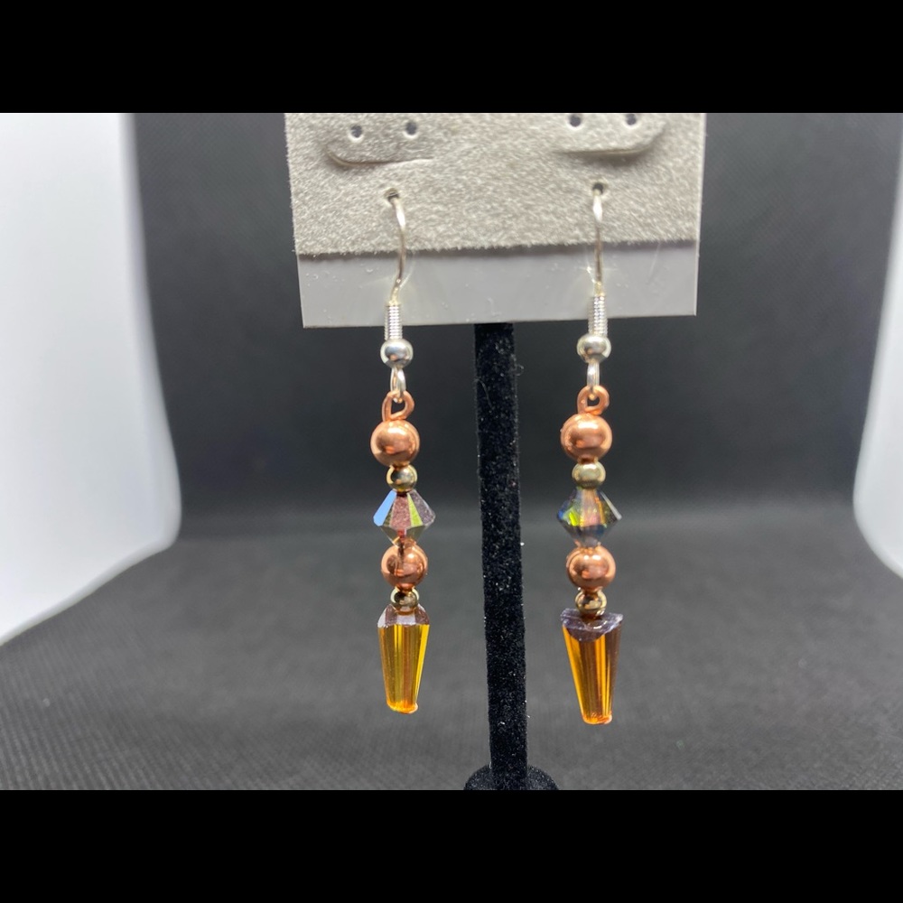 Swavorski crystals, copper beads and Glass beads